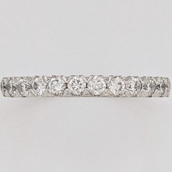14K WHITE .54 CARAT TOTAL WEIGHT SI2 I DIAMOND ROUND (12) ESTATE BAND 3.0 GRAMS