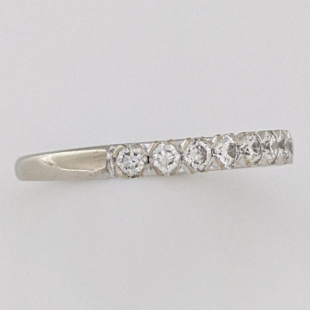14K WHITE .54 CARAT TOTAL WEIGHT SI2 I DIAMOND ROUND (12) ESTATE BAND 3.0 GRAMS