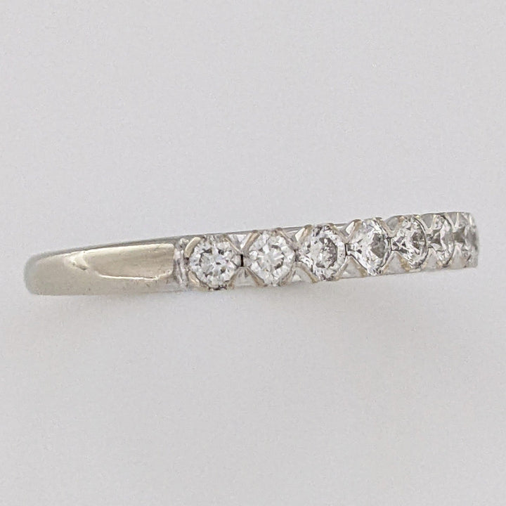14K WHITE .54 CARAT TOTAL WEIGHT SI2 I DIAMOND ROUND (12) ESTATE BAND 3.0 GRAMS