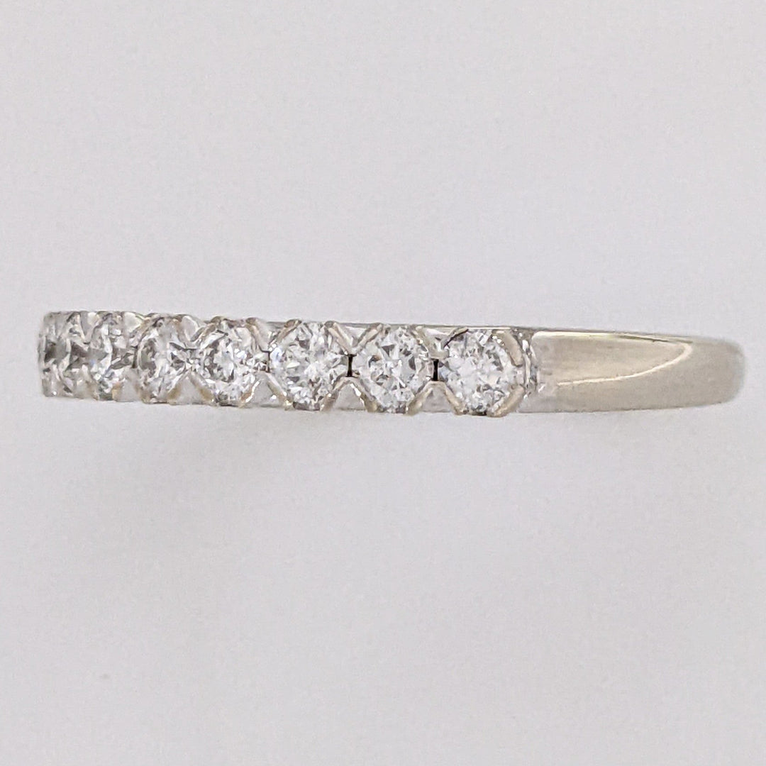 14K WHITE .54 CARAT TOTAL WEIGHT SI2 I DIAMOND ROUND (12) ESTATE BAND 3.0 GRAMS