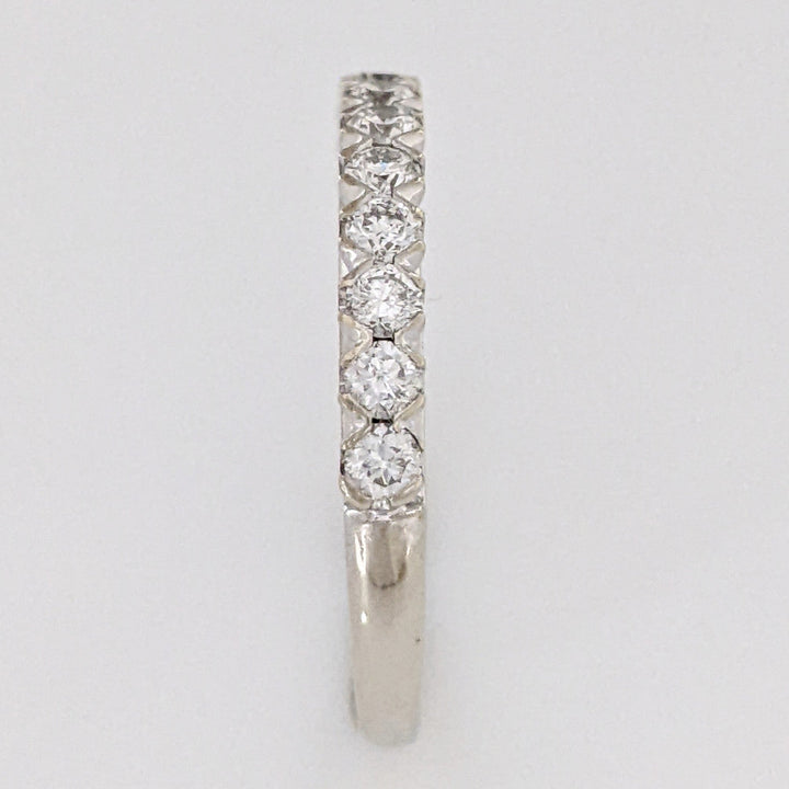 14K WHITE .54 CARAT TOTAL WEIGHT SI2 I DIAMOND ROUND (12) ESTATE BAND 3.0 GRAMS