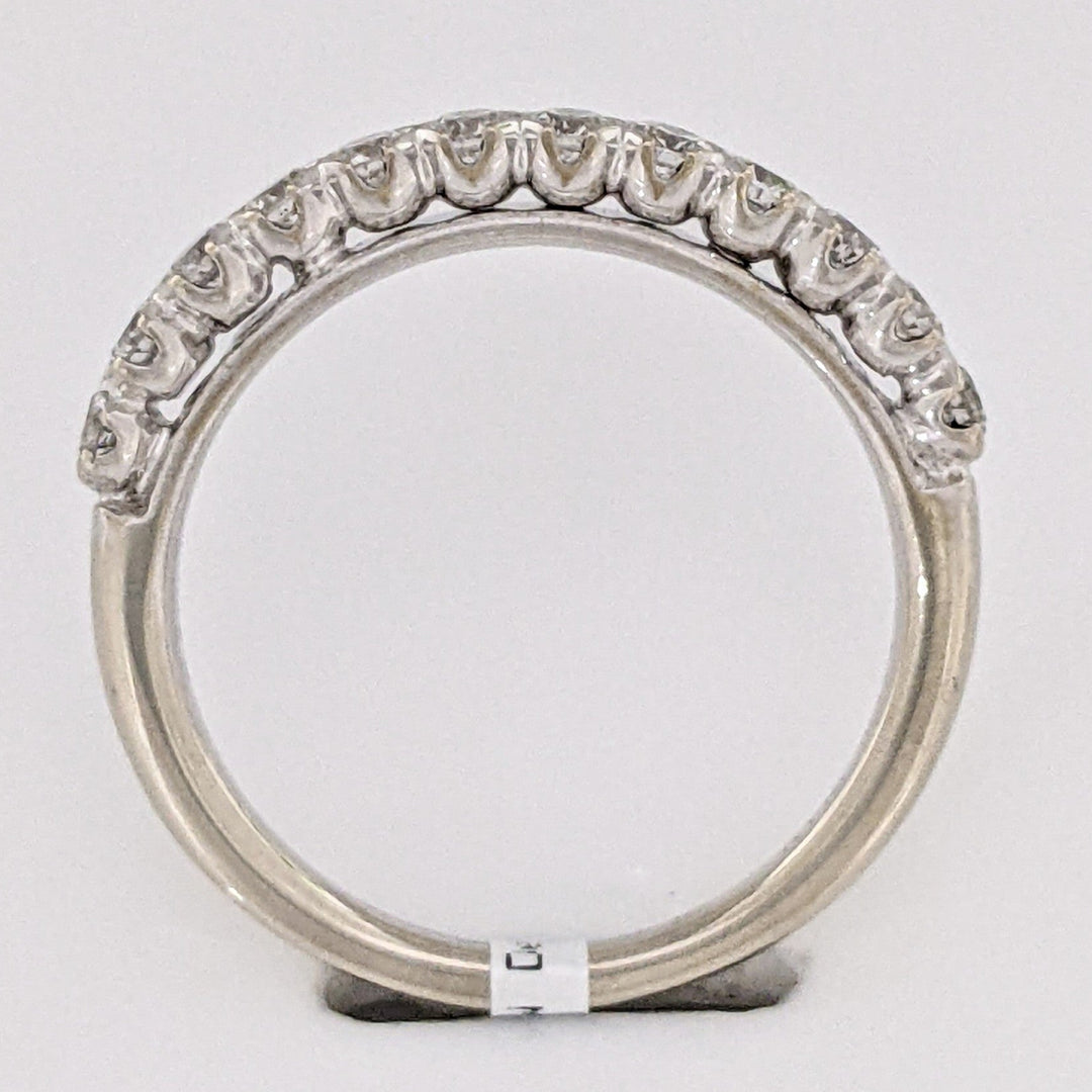 14K WHITE .54 CARAT TOTAL WEIGHT SI2 I DIAMOND ROUND (12) ESTATE BAND 3.0 GRAMS