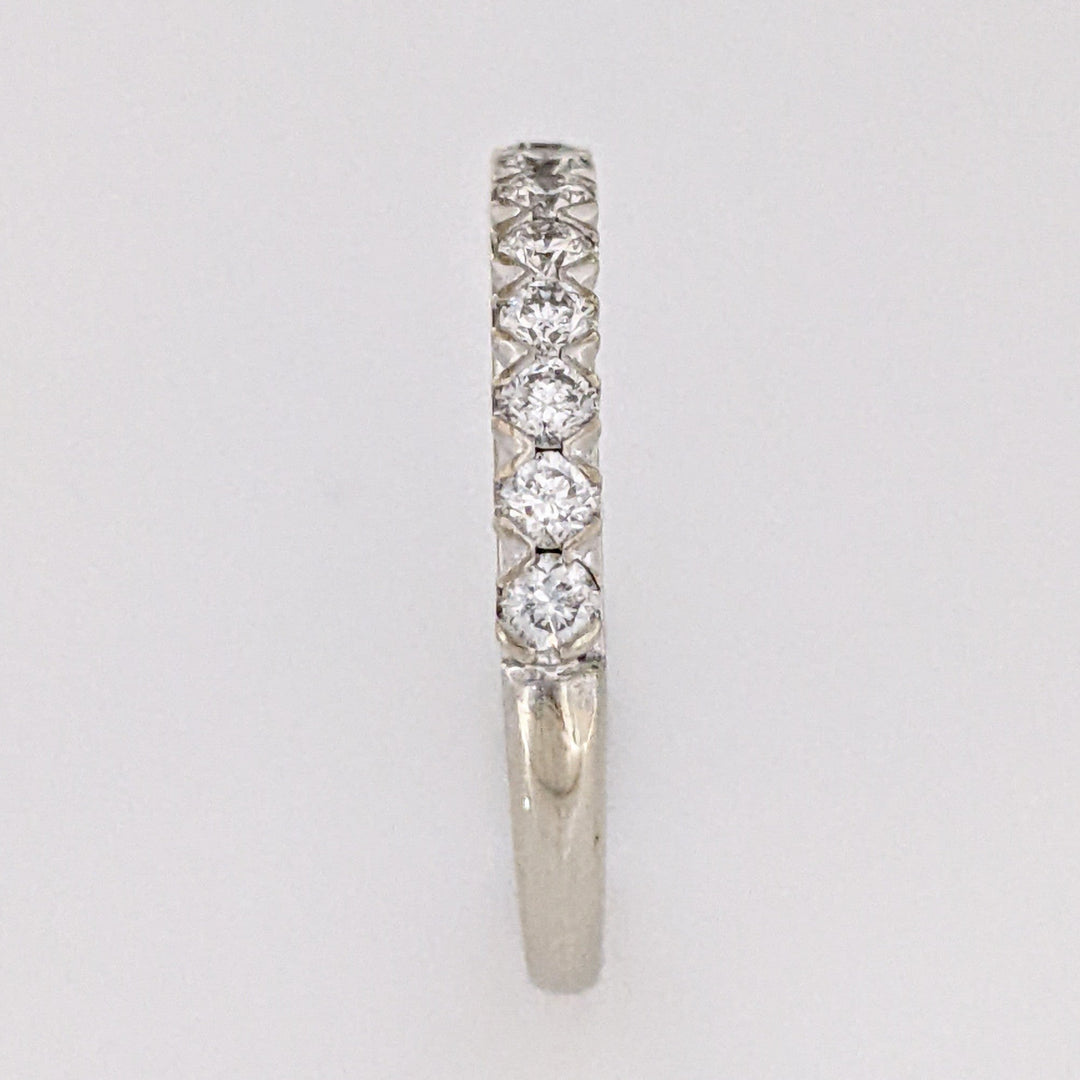 14K WHITE .54 CARAT TOTAL WEIGHT SI2 I DIAMOND ROUND (12) ESTATE BAND 3.0 GRAMS