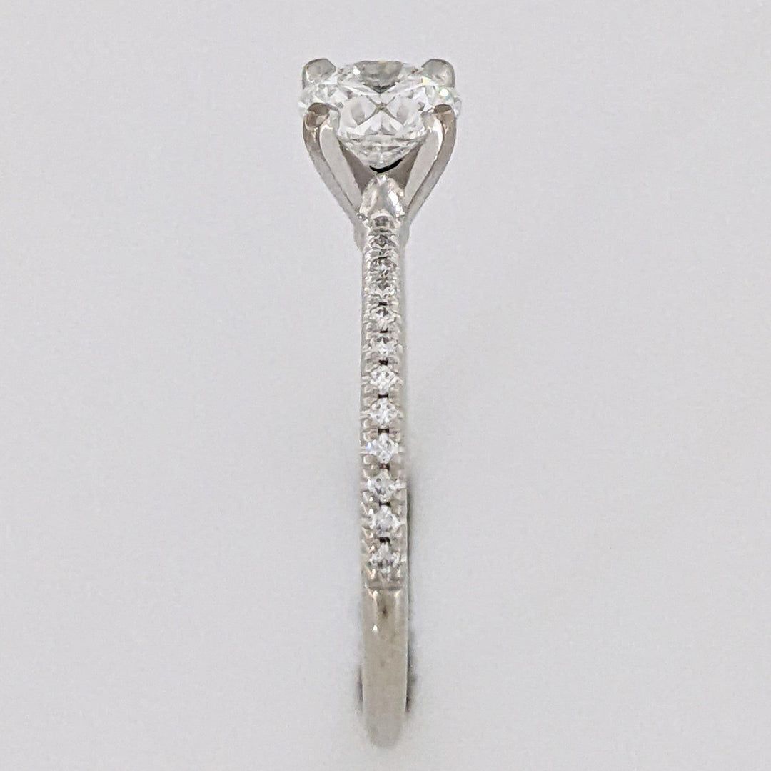 14K WHITE .76 CARAT TOTAL WEIGHT VS2 H DIAMOND ROUND (23) ESTATE RING 1.8 GRAMS