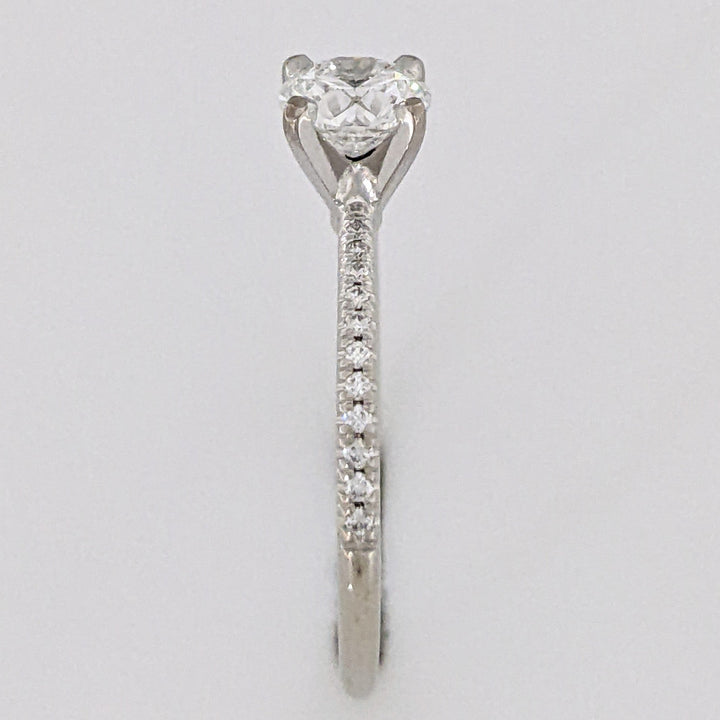 14K WHITE .76 CARAT TOTAL WEIGHT VS2 H DIAMOND ROUND (23) ESTATE RING 1.8 GRAMS