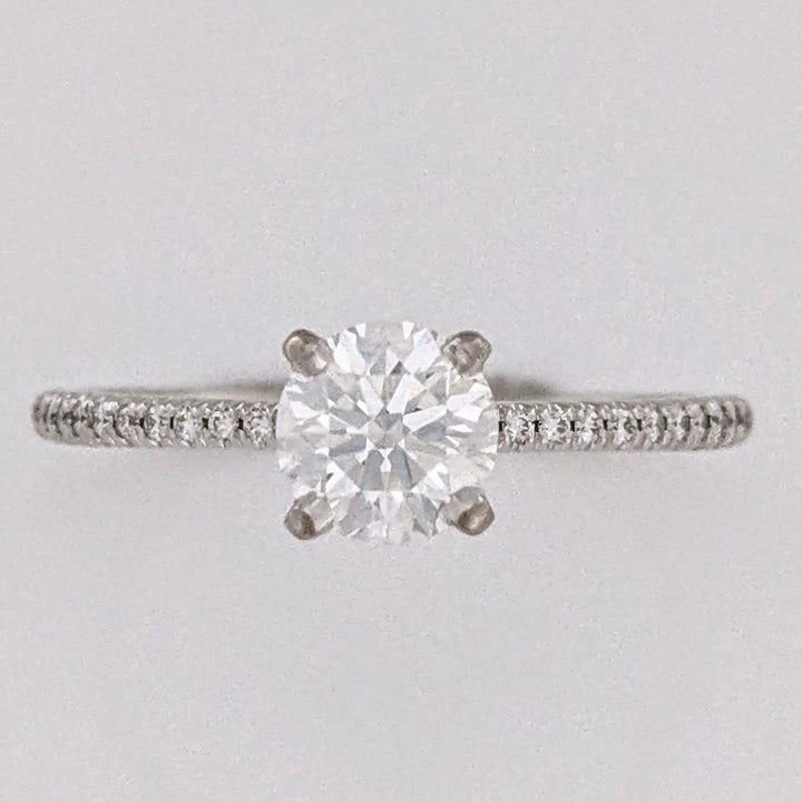 14K WHITE .76 CARAT TOTAL WEIGHT VS2 H DIAMOND ROUND (23) ESTATE RING 1.8 GRAMS