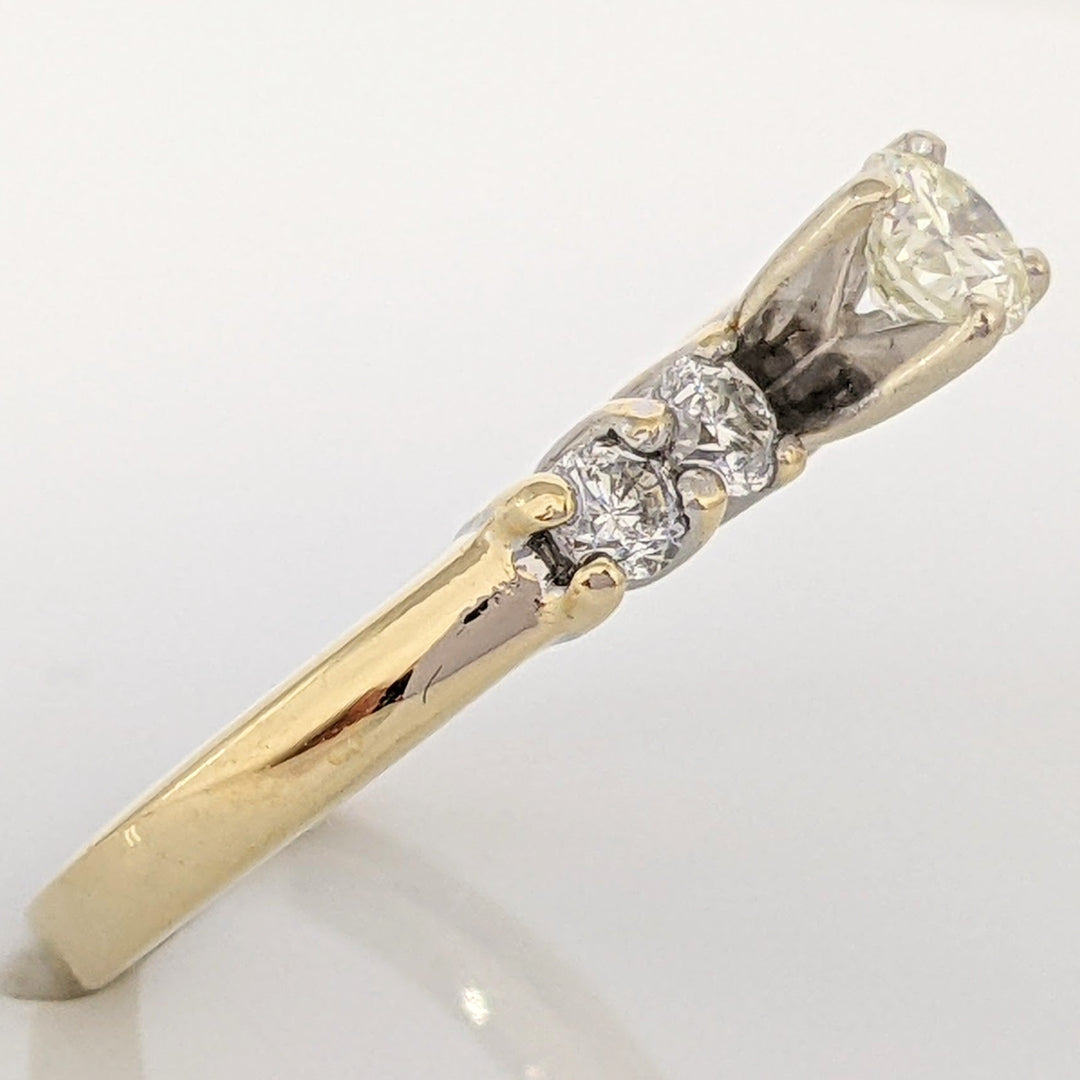 14K .68 CARAT TOTAL WEIGHT VS1 I DIAMOND ROUND (5) ESTATE RING 3.8 GRAMS