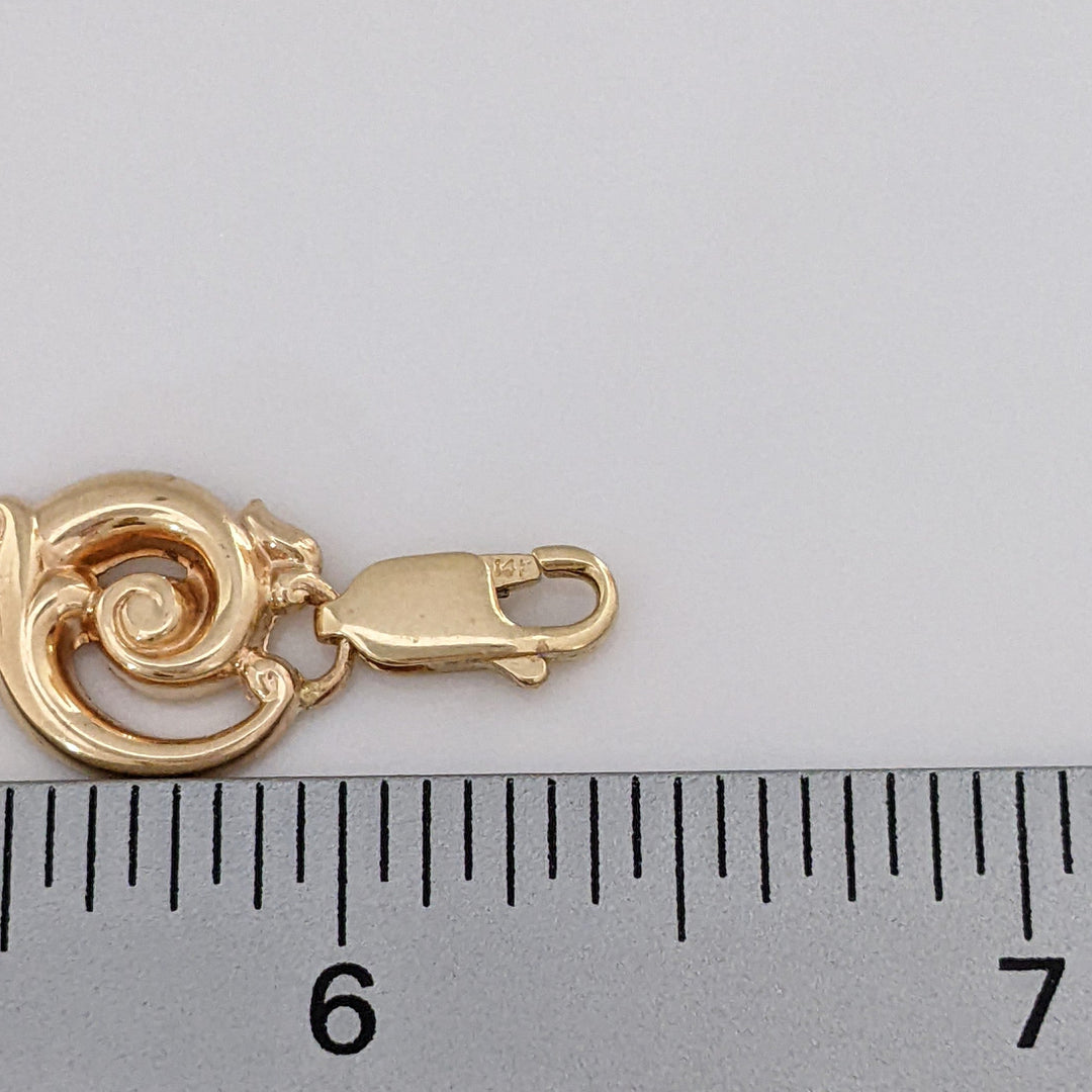 14k AMETHYST ROUND (3) BEZEL CIRCLE ESTATE BRACELET 7.8 GRAMS