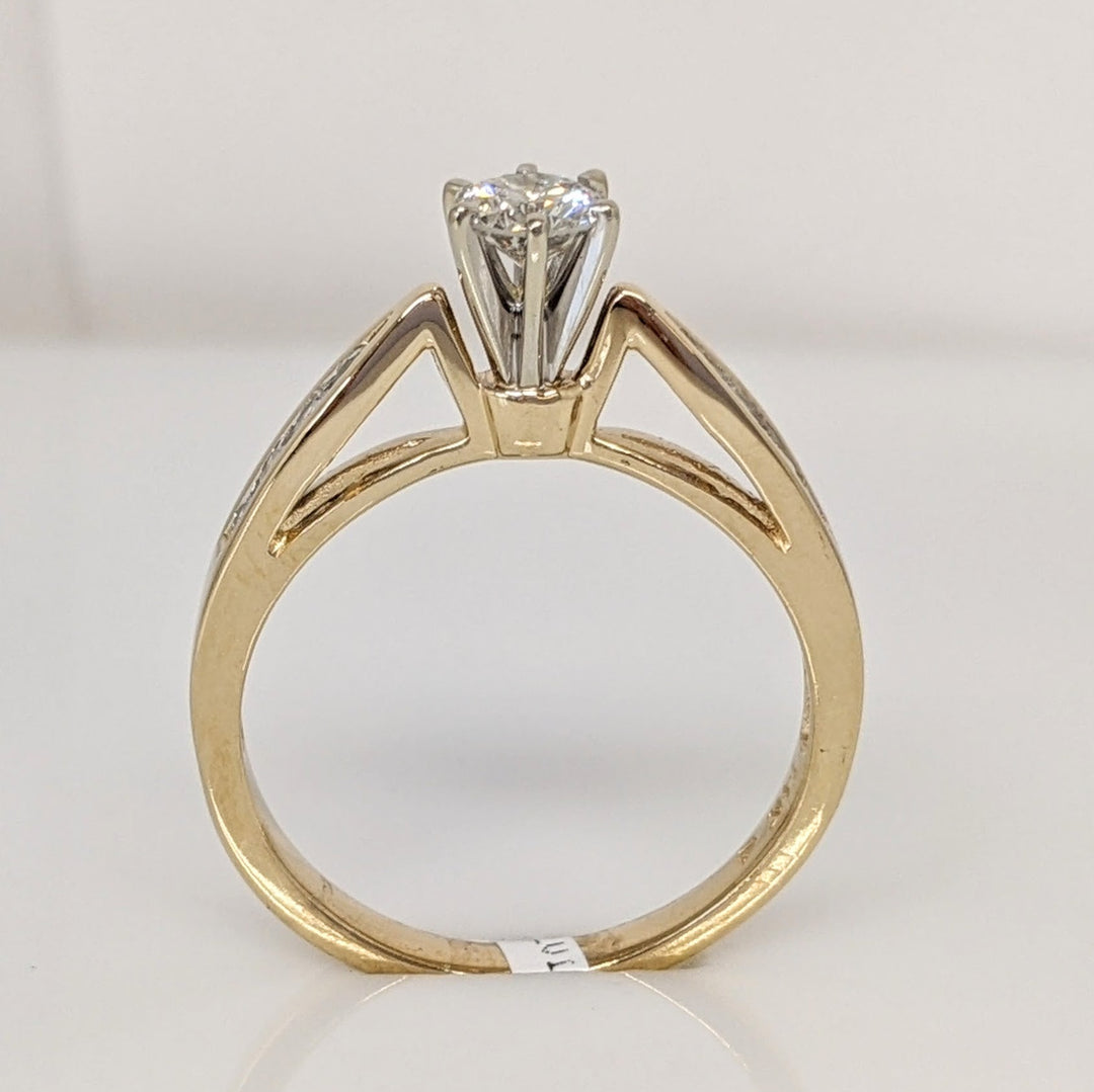 14K .51 CARAT TOTAL WEIGHT I1-I2 DIAMOND ROUND (9) ESTATE RING 3.0 GRAMS