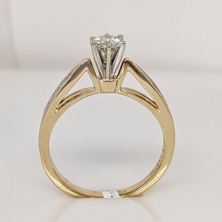 14K .51 CARAT TOTAL WEIGHT I1-I2 DIAMOND ROUND (9) ESTATE RING 3.0 GRAMS
