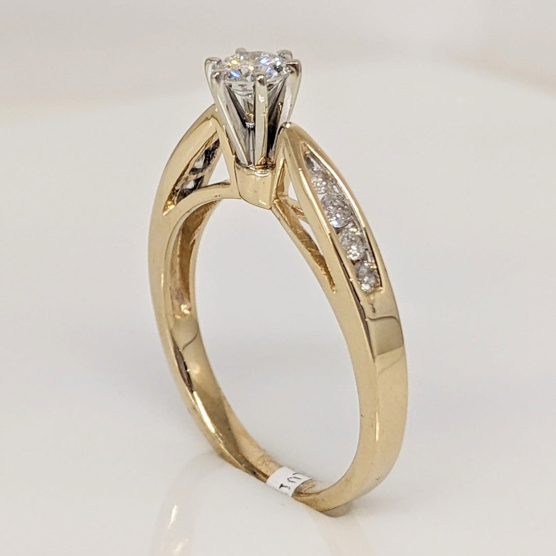 14K .51 CARAT TOTAL WEIGHT I1-I2 DIAMOND ROUND (9) ESTATE RING 3.0 GRAMS