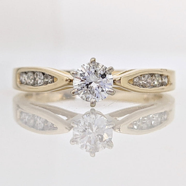 14K .51 CARAT TOTAL WEIGHT I1-I2 DIAMOND ROUND (9) ESTATE RING 3.0 GRAMS