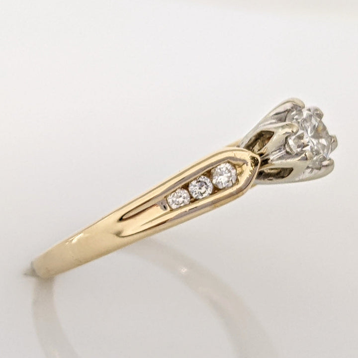 14K .46 CARAT TOTAL WEIGHT SI1 G DIAMOND ROUND (7) ESTATE RING 3.9 GRAMS