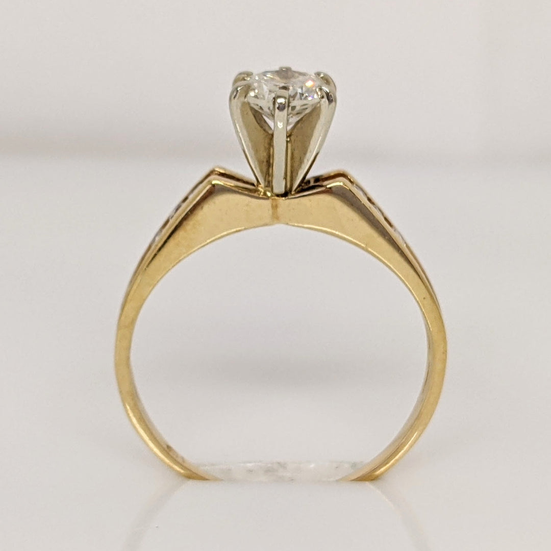 14K .55 CARAT TOTAL I1 G DIAMOND ROUND (7) ESTATE RING 2.2 GRAMS