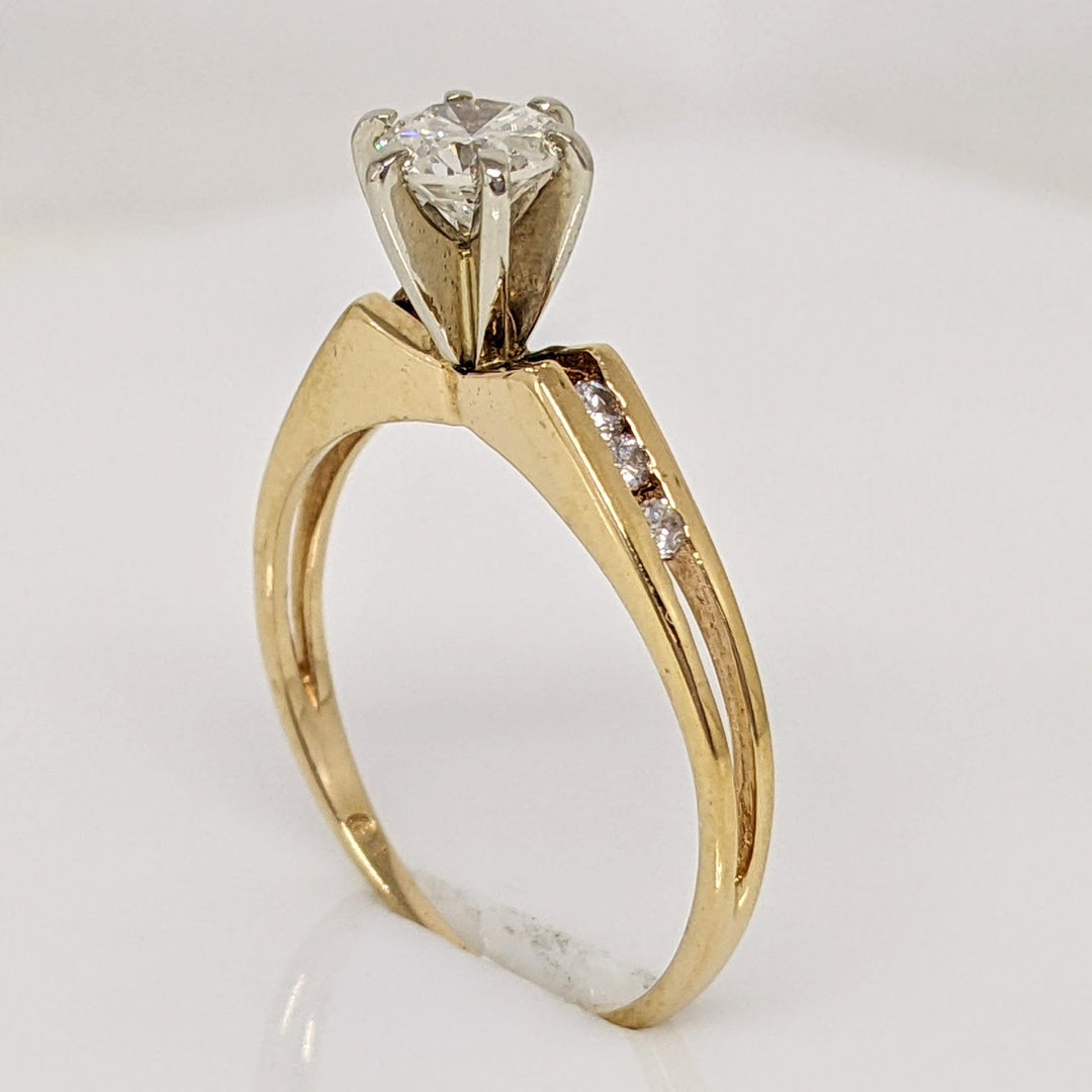 14K .55 CARAT TOTAL I1 G DIAMOND ROUND (7) ESTATE RING 2.2 GRAMS
