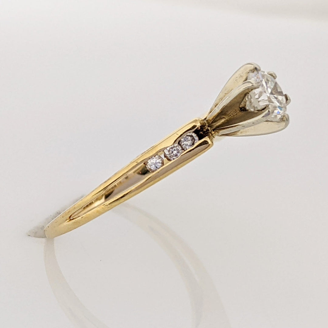 14K .55 CARAT TOTAL I1 G DIAMOND ROUND (7) ESTATE RING 2.2 GRAMS
