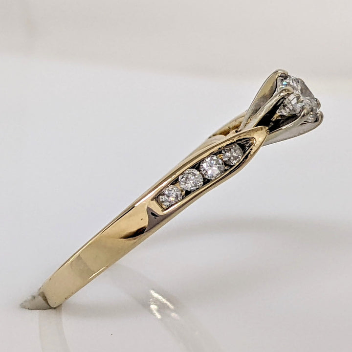 14K .73 CARAT TOTAL WEIGHT I1 G DIAMOND ROUND (9) ESTATE RING 3.2 GRAMS