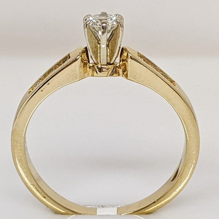 14K .43 CARAT TOTAL WEIGHT SI2 H DIAMOND ROUND (7) ESTATE RING 3.1 GRAMS