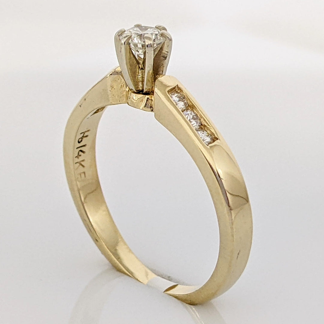 14K .43 CARAT TOTAL WEIGHT SI2 H DIAMOND ROUND (7) ESTATE RING 3.1 GRAMS