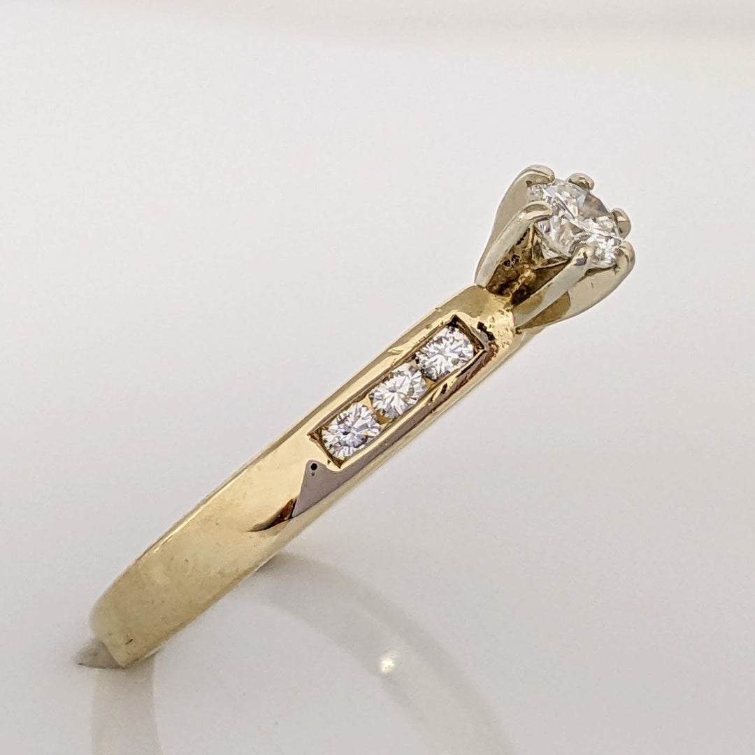 14K .43 CARAT TOTAL WEIGHT SI2 H DIAMOND ROUND (7) ESTATE RING 3.1 GRAMS