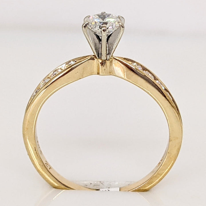 14K .33 CARAT TOTAL WEIGHT DIAMOND ROUND (9) ESTATE RING 2.2 GRAMS