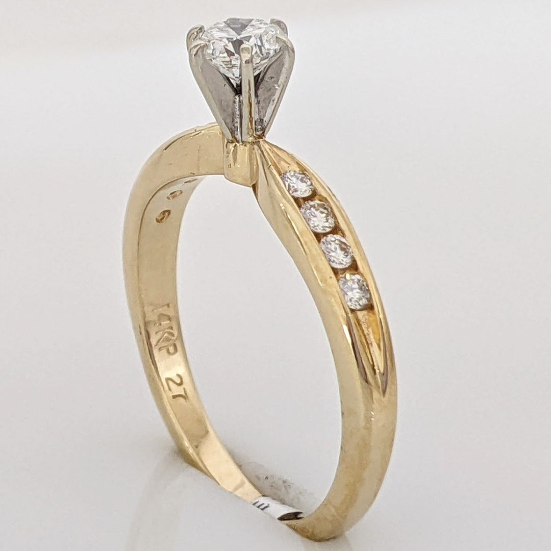 14K .33 CARAT TOTAL WEIGHT DIAMOND ROUND (9) ESTATE RING 2.2 GRAMS