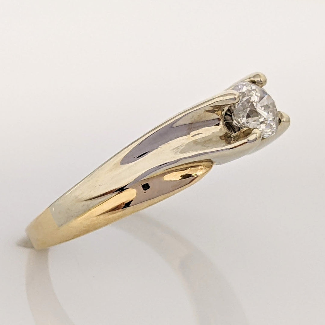 14K TWO-TONE .44 CARAT TOTAL I1 H DIAMOND ROUND ESTATE RING 3.5 GRAMS