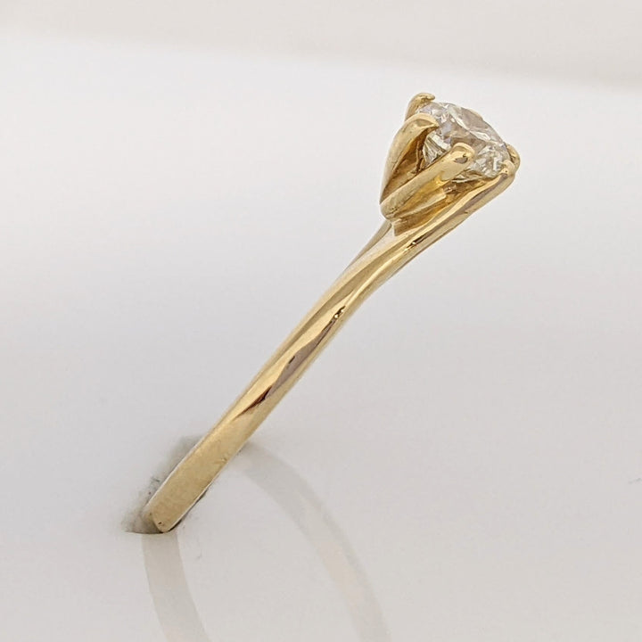 14K .45 CARAT TOTAL SI2 I DIAMOND ROUND SWIRL TOP SOLITAIRE ESTATE RING