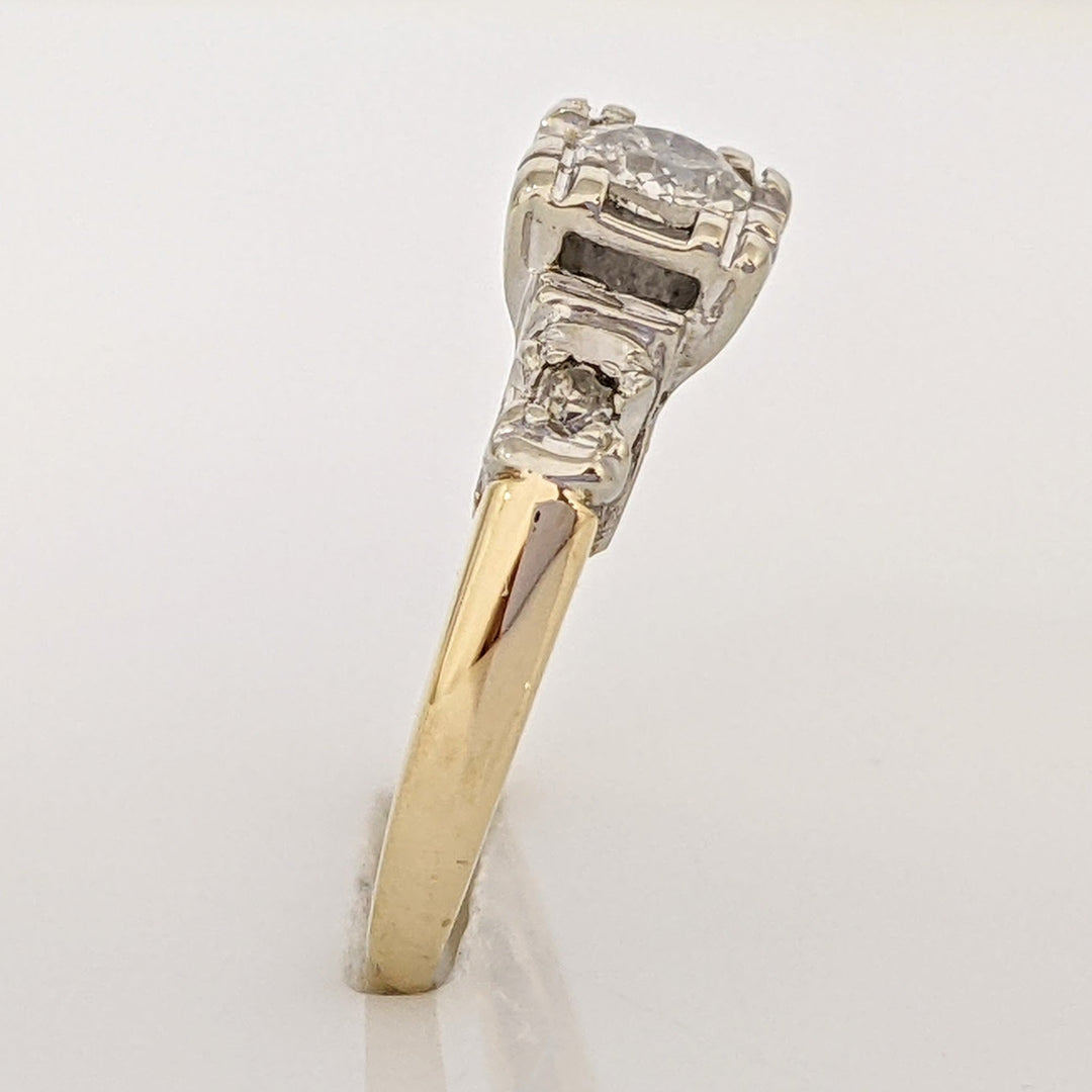 14K .33 CARAT TOTAL WEIGHT SI2 I DIAMOND ROUND (3) BOX HEAD ESTATE RING 2.3 GRAMS