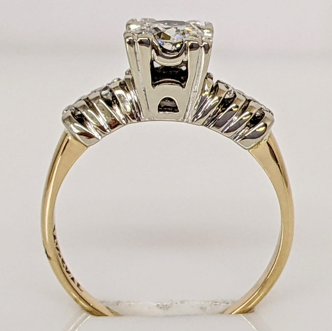 14K .39 CARAT TOTAL WEIGHT SI2 G DIAMOND ROUND (5) ESTATE RING 2.4 GRAMS