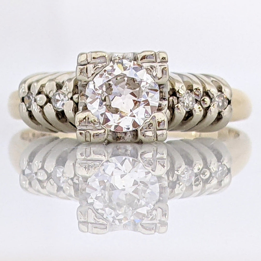 14K .39 CARAT TOTAL WEIGHT SI2 G DIAMOND ROUND (5) ESTATE RING 2.4 GRAMS