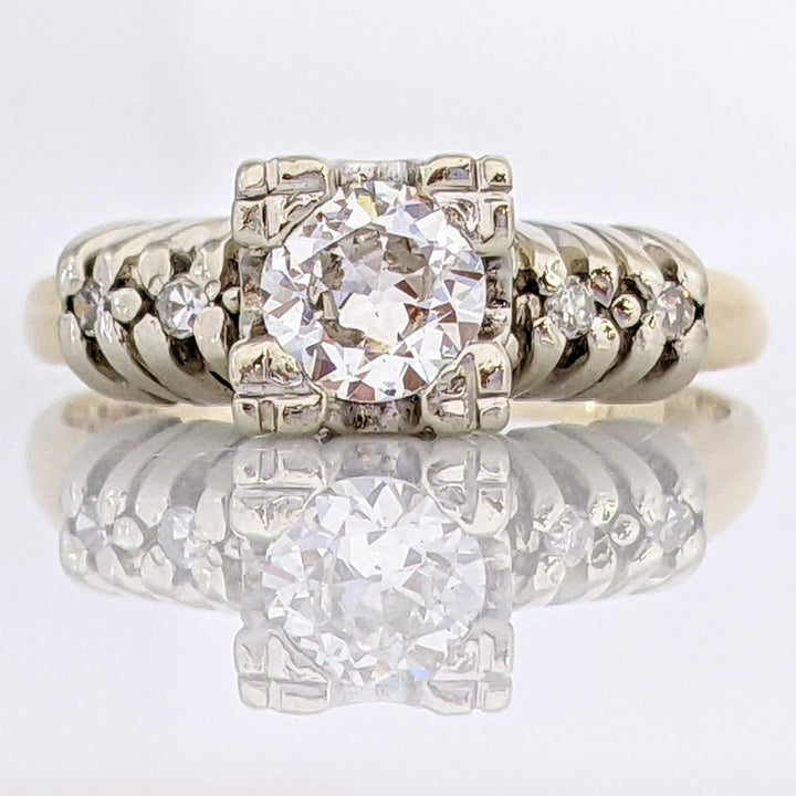 14K .39 CARAT TOTAL WEIGHT SI2 G DIAMOND ROUND (5) ESTATE RING 2.4 GRAMS