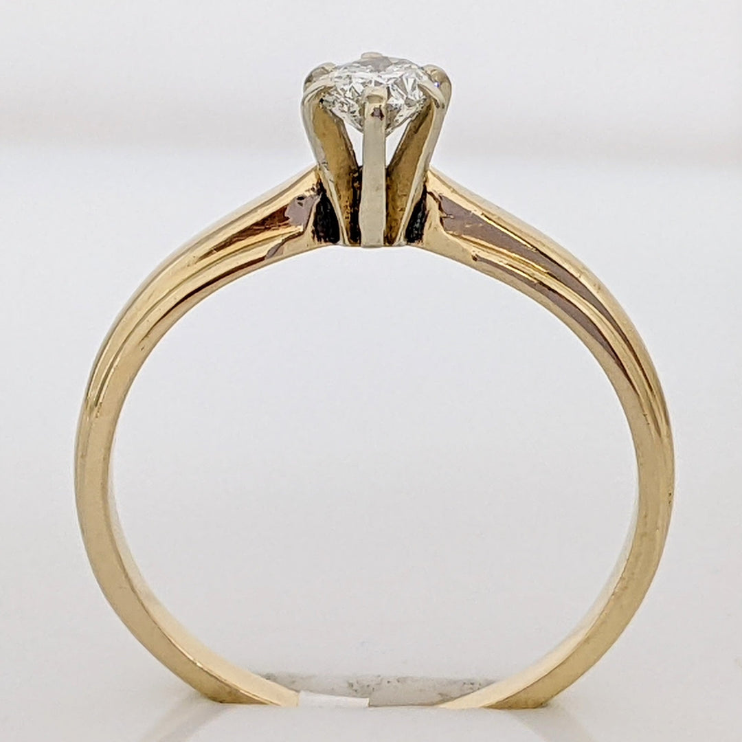 14K .34 CARAT TOTAL SI3 H DIAMOND OVAL SOLITAIRE ESTATE RING 2.1 GRAMS