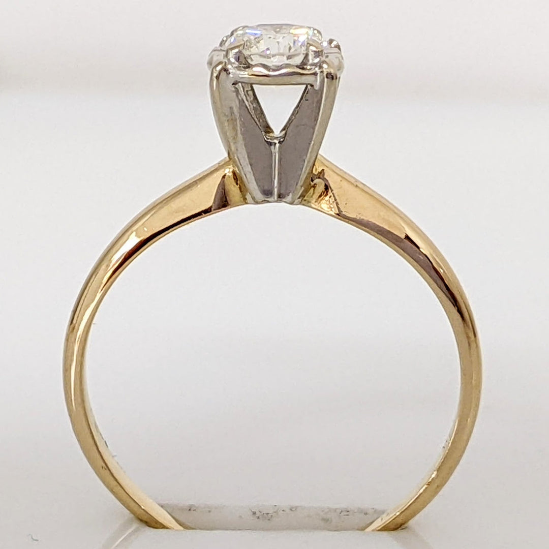 14K .30 CARAT TOTAL SI J-K ROUND DIAMOND ILLUSION HEAD ESTATE RING 1.6 GRAMS