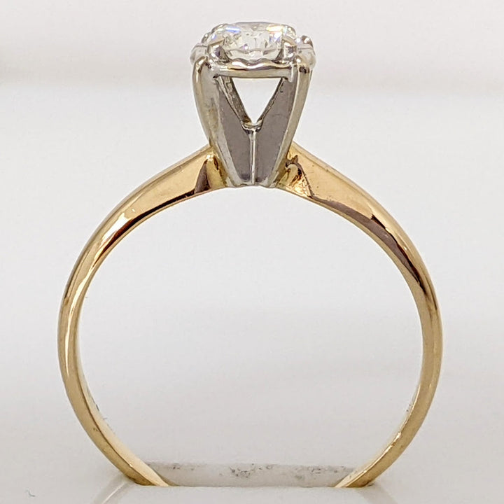 14K .30 CARAT TOTAL SI J-K ROUND DIAMOND ILLUSION HEAD ESTATE RING 1.6 GRAMS
