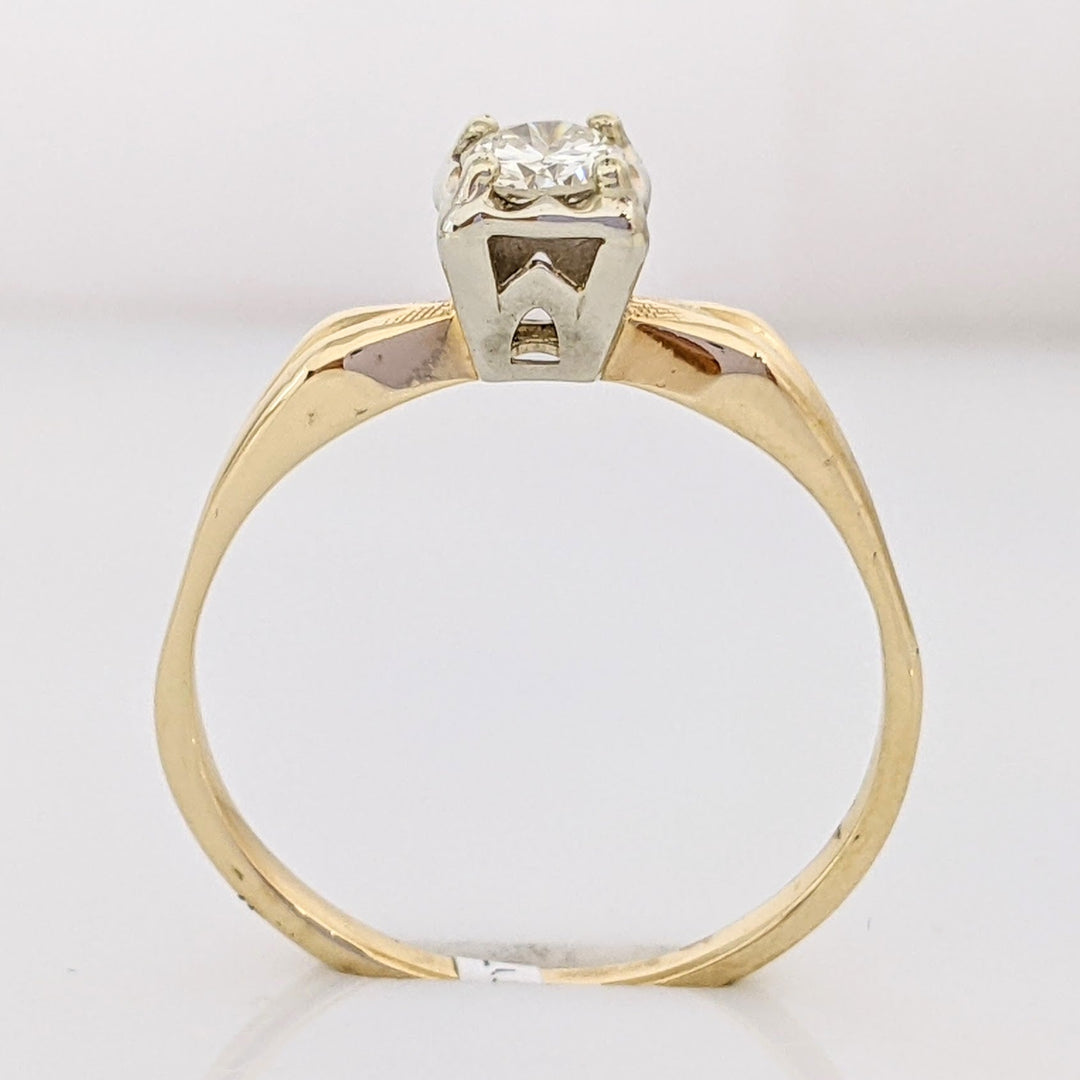 14K .31 CARAT TOTAL SI1 J DIAMOND ROUND ILLUSION HEAD ESTATE RING 2.2 GRAMS