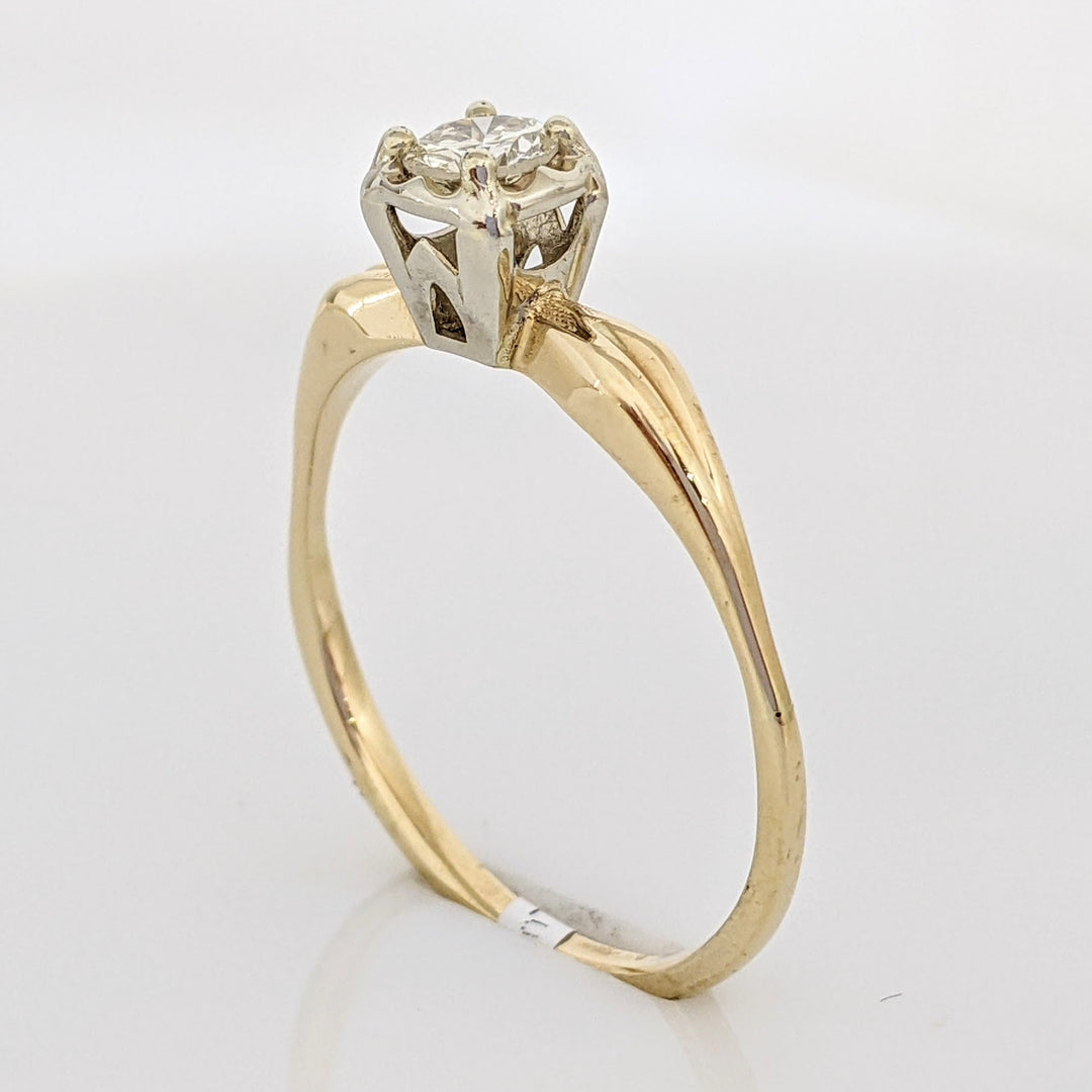 14K .31 CARAT TOTAL SI1 J DIAMOND ROUND ILLUSION HEAD ESTATE RING 2.2 GRAMS