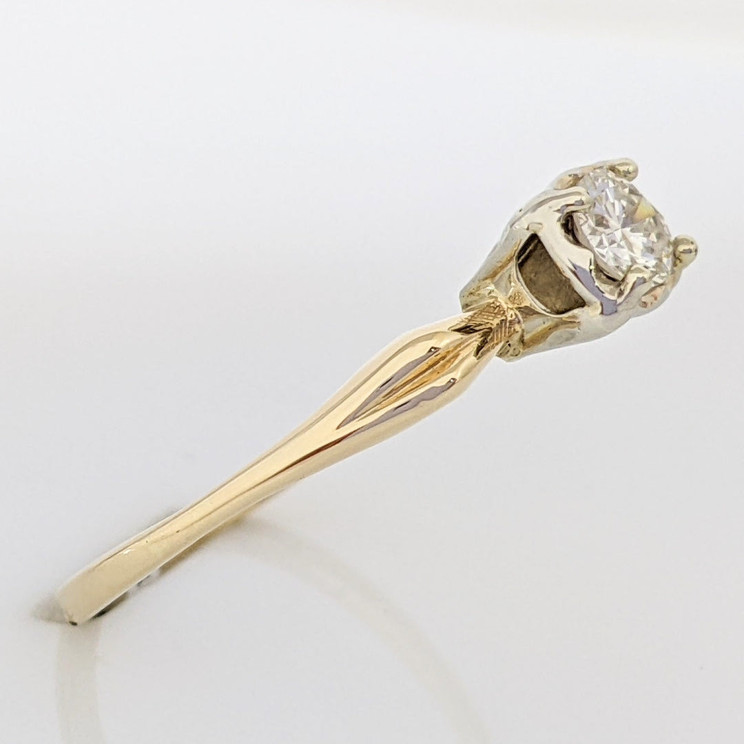 14K .31 CARAT TOTAL SI1 J DIAMOND ROUND ILLUSION HEAD ESTATE RING 2.2 GRAMS