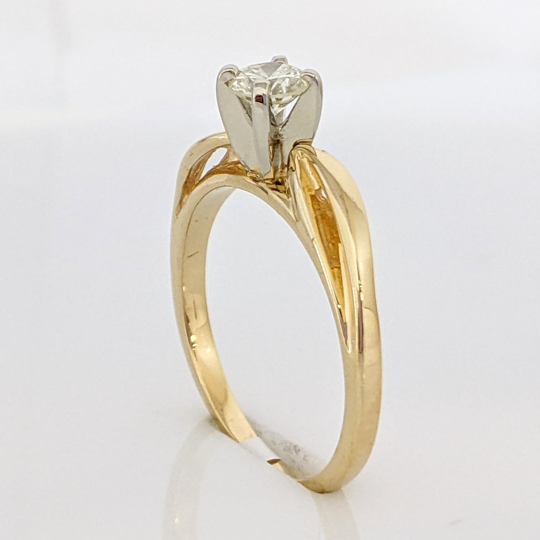 14K .30 CARAT TOTAL SI1 K DIAMOND ROUND SOLITAIRE ESTATE RING 2.3 GRAMS