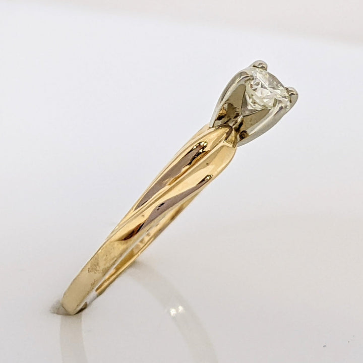 14K .30 CARAT TOTAL SI1 K DIAMOND ROUND SOLITAIRE ESTATE RING 2.3 GRAMS