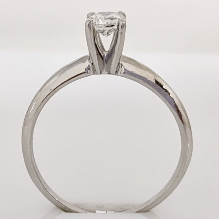 PLATINUM .38 CARAT TOTAL I1 F DIAMOND ROUND ESTATE SOLITAIRE RING 3.3 GRAMS