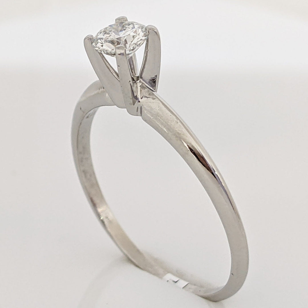 PLATINUM .38 CARAT TOTAL I1 F DIAMOND ROUND ESTATE SOLITAIRE RING 3.3 GRAMS