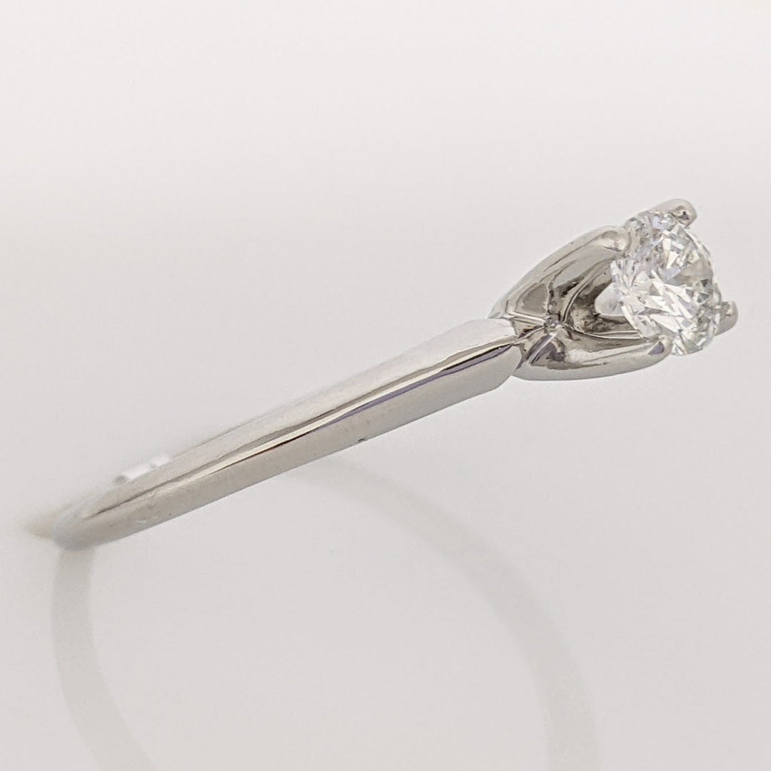PLATINUM .38 CARAT TOTAL I1 F DIAMOND ROUND ESTATE SOLITAIRE RING 3.3 GRAMS