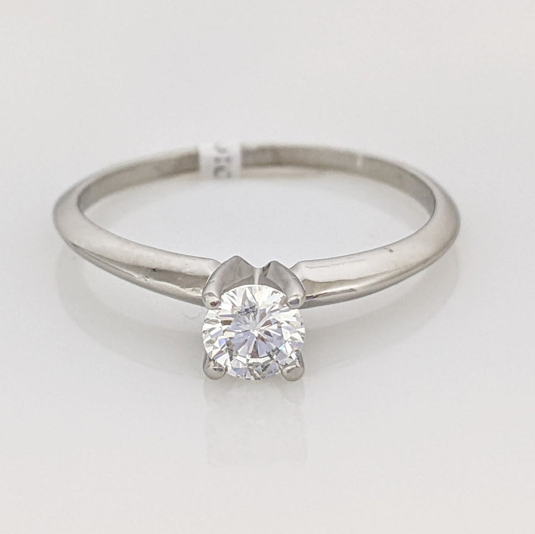 PLATINUM .38 CARAT TOTAL I1 F DIAMOND ROUND ESTATE SOLITAIRE RING 3.3 GRAMS