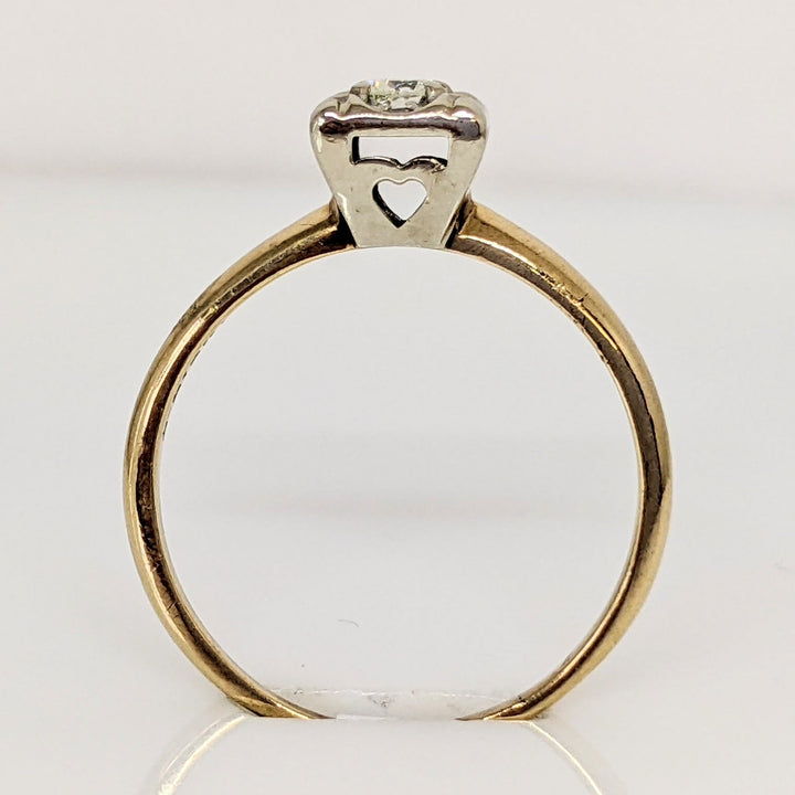 14K .17 CARAT TOTAL WEIGHT VS2 I DIAMOND ROUND (7) BOXHEAD ESTATE RING 2.2 GRAMS