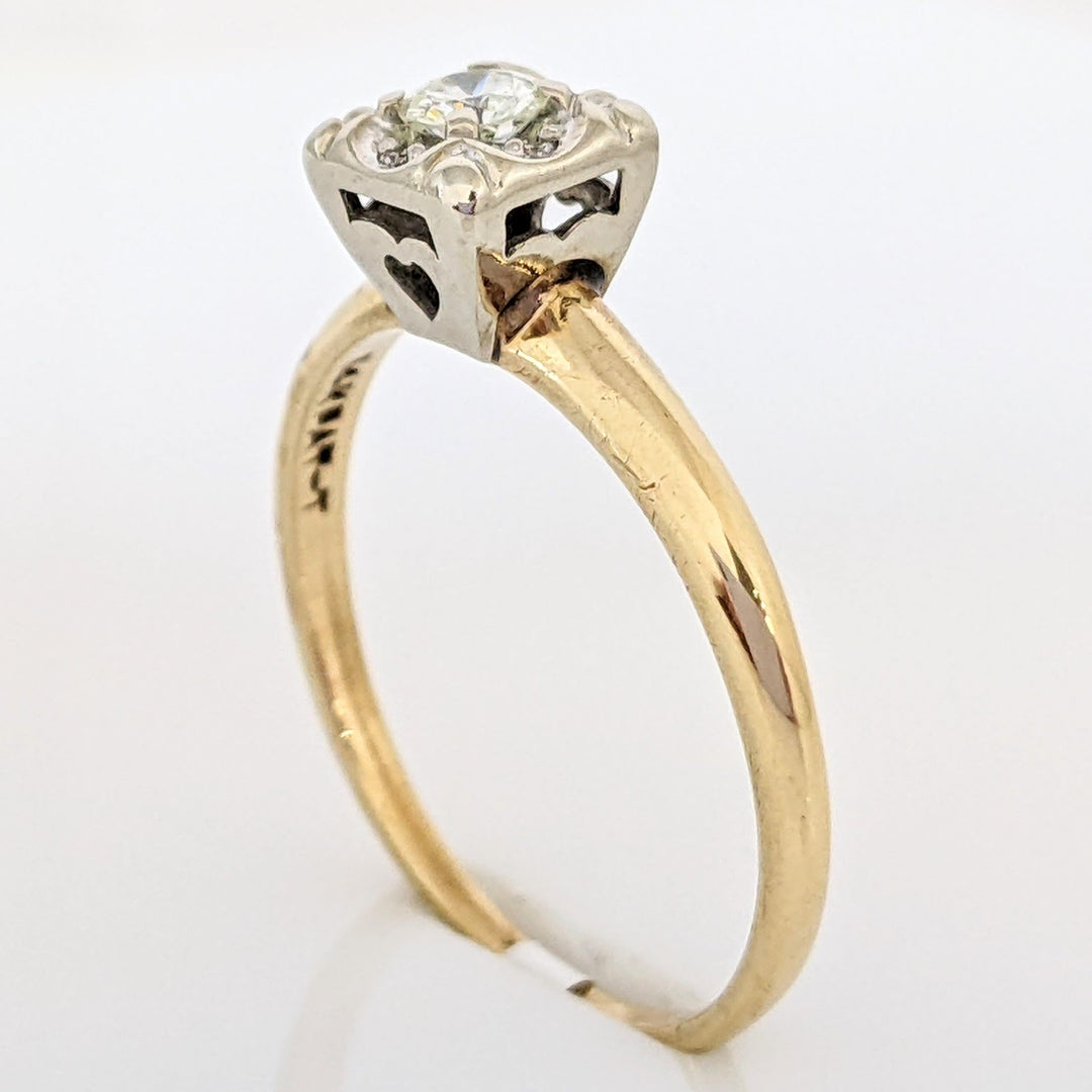 14K .17 CARAT TOTAL WEIGHT VS2 I DIAMOND ROUND (7) BOXHEAD ESTATE RING 2.2 GRAMS
