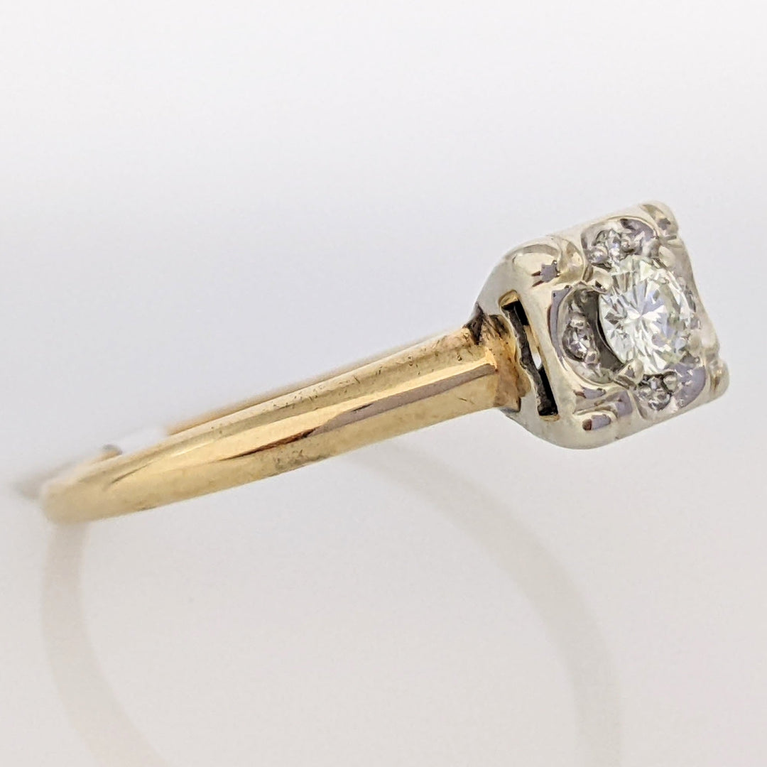14K .17 CARAT TOTAL WEIGHT VS2 I DIAMOND ROUND (7) BOXHEAD ESTATE RING 2.2 GRAMS