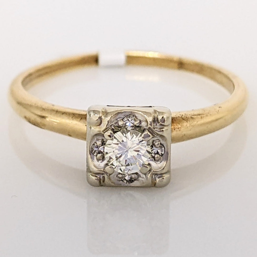 14K .17 CARAT TOTAL WEIGHT VS2 I DIAMOND ROUND (7) BOXHEAD ESTATE RING 2.2 GRAMS