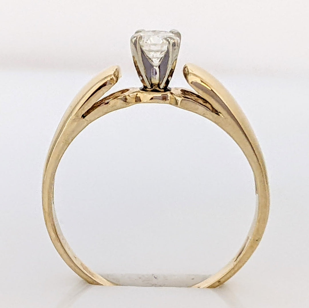 14K .25 CARAT TOTAL I1 H RAISED SHANK SOLITAIRE ESTATE RING 1.9 GRAMS