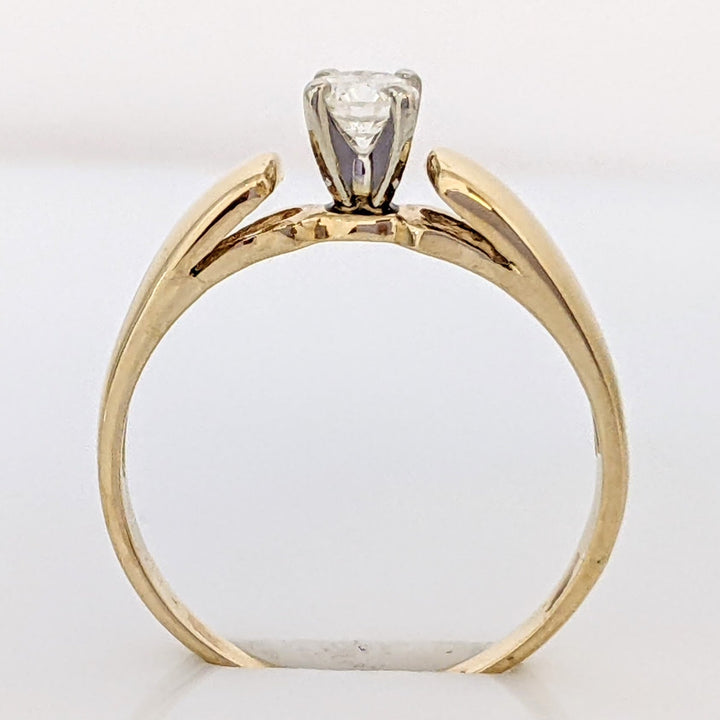 14K .25 CARAT TOTAL I1 H RAISED SHANK SOLITAIRE ESTATE RING 1.9 GRAMS
